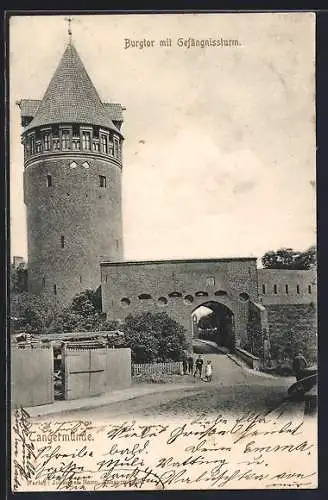 AK Tangermünde, Burgtor mit Gefängnisturm