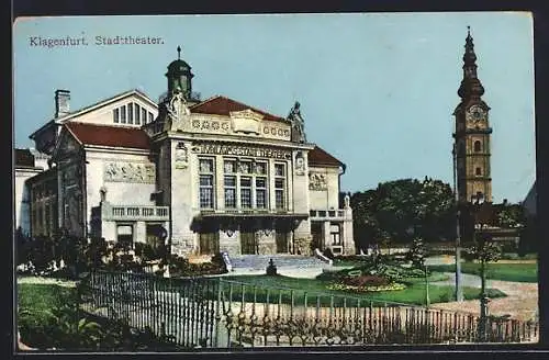 AK Klagenfurt, Stadttheater mit Anlagen