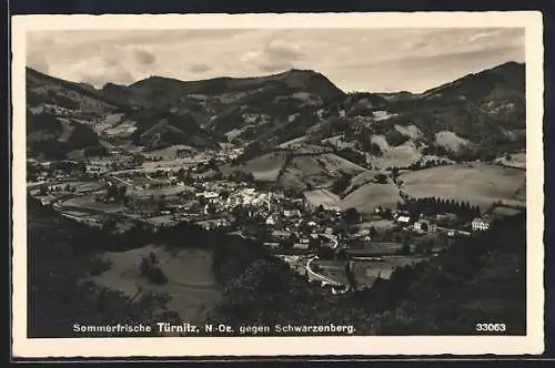 AK Türnitz /N.-Oe., Teilansicht gegen Schwarzenberg