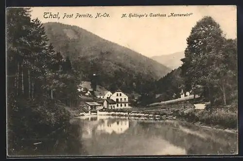 AK Muggendorf /N.-Oe., Thal bei Pernitz, Gasthaus Karnerwirt von M. Hollinger