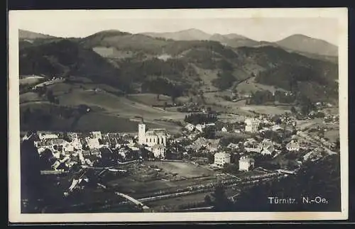 AK Türnitz /N.-Oe., Teilansicht mit Kirche