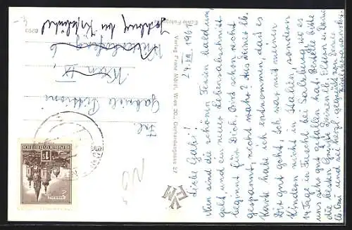 AK Unter Olberndorf, Panorama mit Kirche