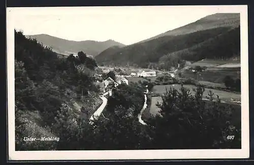 AK Gföhl, Unter-Meisling, Panorama mit Strassenpartien