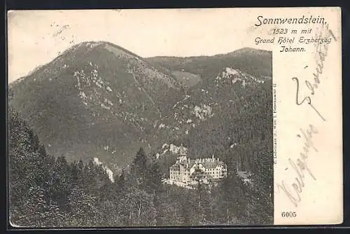 AK Schottwien, Grand Hotel Erzherzog Johann am Sonnwendstein