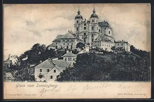 AK Sonntagberg, Blick zur Kirche