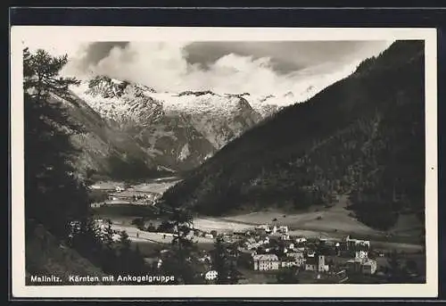 AK Mallnitz /Kärnten, Teilansicht mit Ankogelgruppe