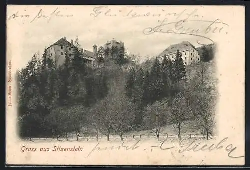 AK Ternitz /N.-Oe., Blick zum Schloss Stixenstein