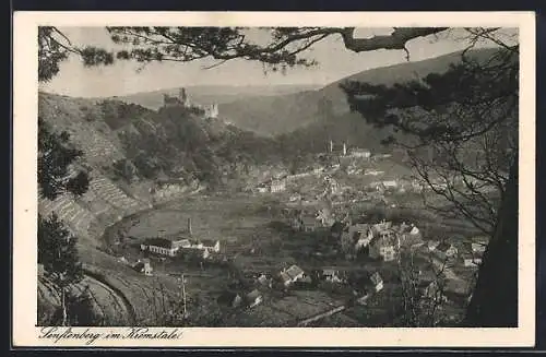 AK Senftenberg im Kremstal, Teilansicht mit Ruine