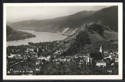 AK Spitz a. d. Donau, Teilansicht mit Kirche