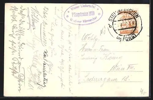 AK Steinakirchen am Forst, Teilansicht mit Kirche