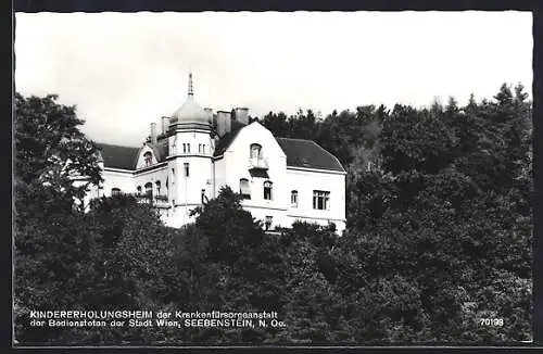 AK Seebenstein /N. Oe., Kindererholungsheim der Krankenfürsorgeanstalt der Bediensteten der Stadt Wien