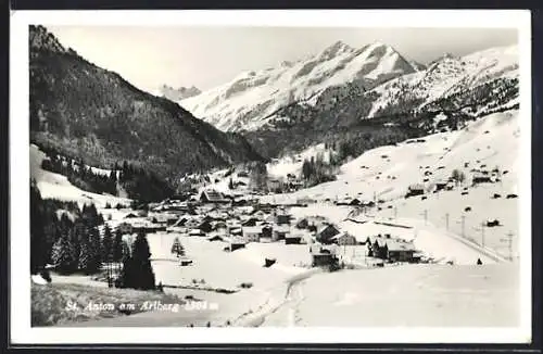 AK St. Anton am Arlberg, Gesamtansicht im Winter