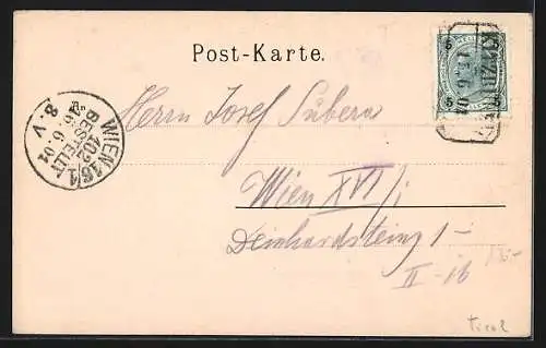 AK Rattenberg, Teilansicht mit Eisenbahntunnel