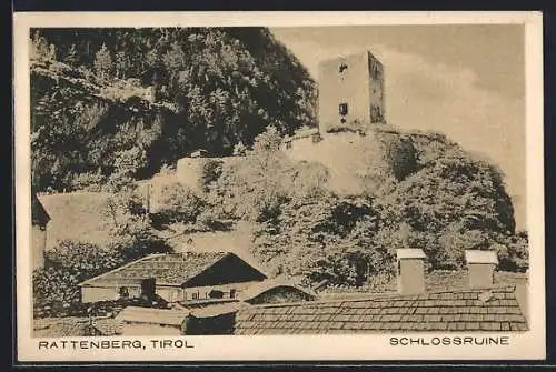 AK Rattenberg /Tirol, An der Schlossruine