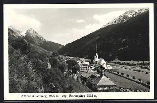 AK Pettneu a. Arlberg, Teilansicht gegen Eisenspitze