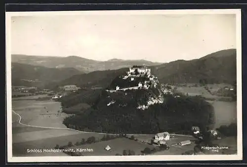 AK St. Georgen am Längsee, Schloss Hochosterwitz, Fliegeraufnahme