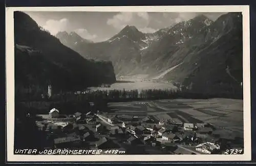 AK Längenfeld /Tirol, Unter- & Oberlängenfeld aus der Vogelschau