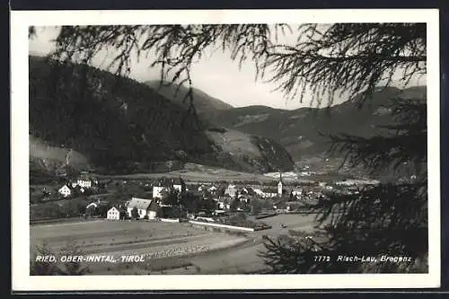 AK Ried /Oberinntal, Ortsansicht aus der Vogelschau