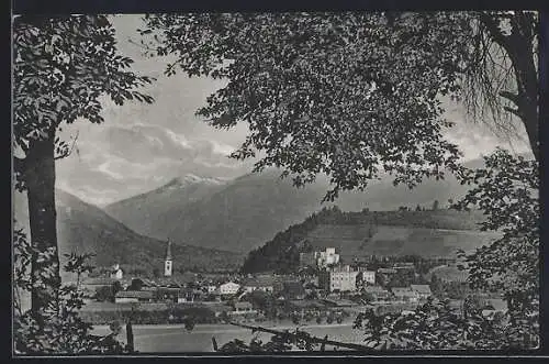 AK Gmünd, Blick zum Ort mit Bergpanorama