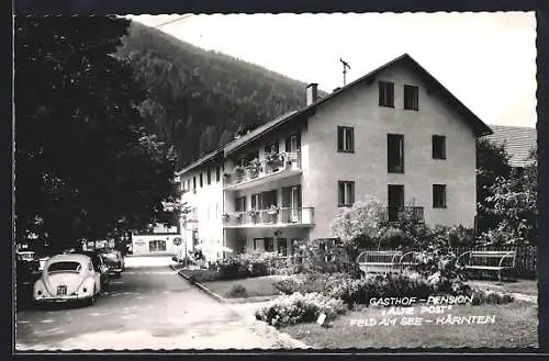 AK Feld am See, Gasthof-Pension Alte Post mit Anlagen, VW-Käfer