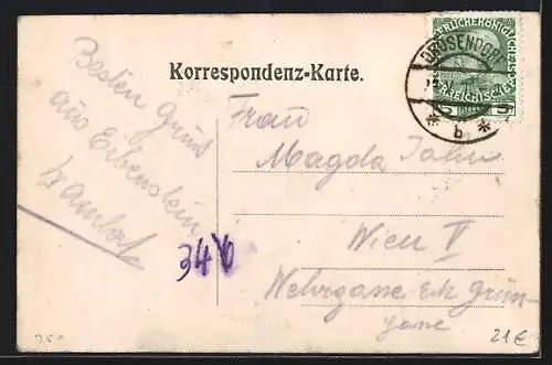 AK Raabs an der Thaya, Gruss aus Eibenstein, Strassenpartie, Festung und Ortsansicht aus der Vogelschau