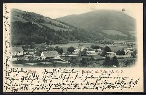 AK Edlitz /N.-Ö., Bahnhof mit Kulmriegel
