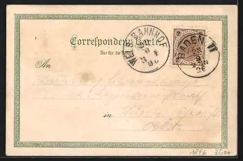 Lithographie Baden, Weilburg und Rauheneck, Helenenthal, Rauhenstein