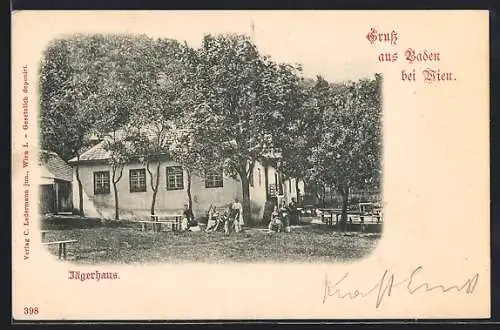 AK Baden bei Wien, Gasthaus Jägerhaus