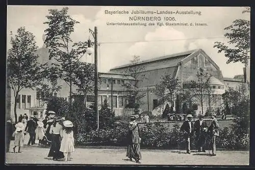 AK Nürnberg, Bayerische Jubiläums-Landes-Ausstellung 1906, Unterrichtsausstellung des Kgl. Staatsminitst. d. Innern