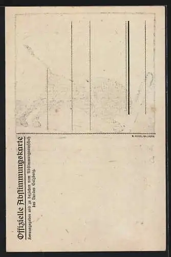 Künstler-AK Salzburg, Volksabstimmung im Lande Salzburg über den Anschluss an Deutschland 1921