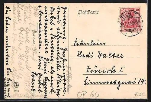 Passepartout-AK Tilsit, Königin Luise, Aufenthalts-Haus von 1806 /07 und Bild, Stadtwappen