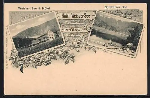 AK Weisser See, Hotel von Albert Freppel, Schwarzer See