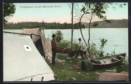 AK Montreal River, Prospectors in their camp