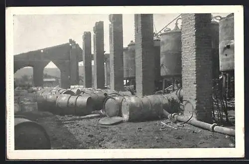 AK Wien, Ruine einer Industriehalle, Dipl.-Ingenieur Edmund Klauber, Techn. Konsulent, Obere Donaustrasse 49