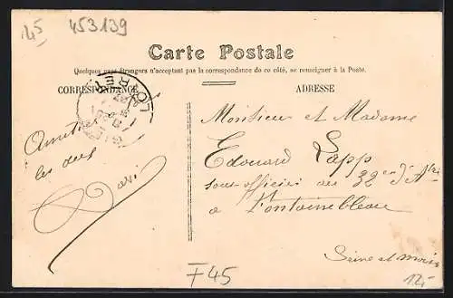 AK Gien, La Rue Bernard-Palissy, Hotel des 3 Voyageurs