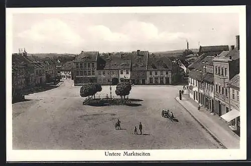 AK Seidenberg, Badergasse und Friedländerstrasse vom Markt