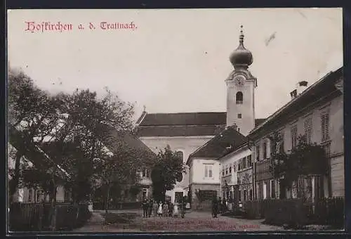 AK Hofkirchen a. d. Trattnach, Ortsansicht mit Kirche