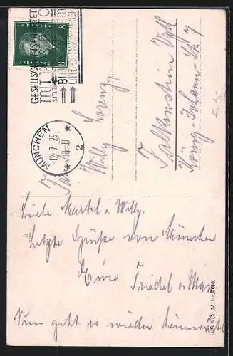 AK gewöhnungsbedürftige Frau in Tracht Schön bin i net, aber liab !