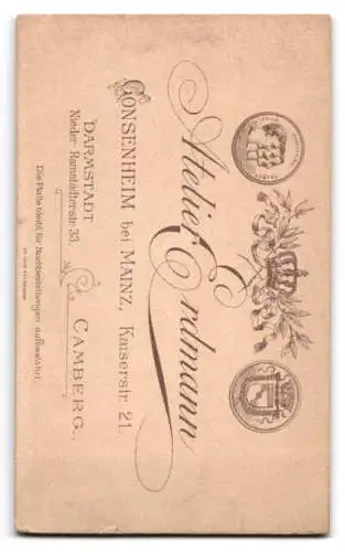 Fotografie Atelier Erdmann, Gonsenheim bei Mainz, Kaiserstr. 21, Porträt einer jungen Frau