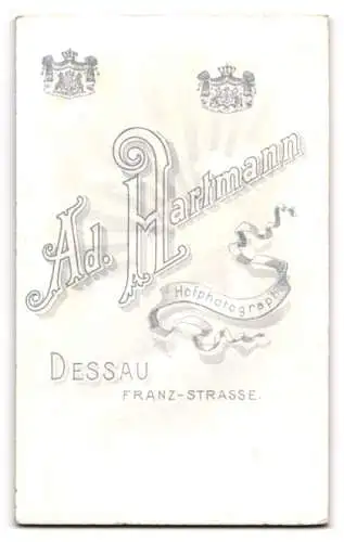 Fotografie Ad. Hartmann, Dessau, Franz-Strasse, Porträt einer Dame