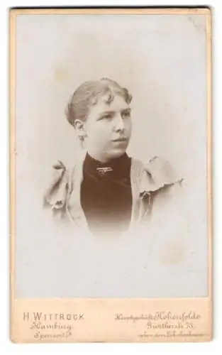 Fotografie H. Wittrock, Hamburg, Speersort 5, Portrait einer jungen Frau