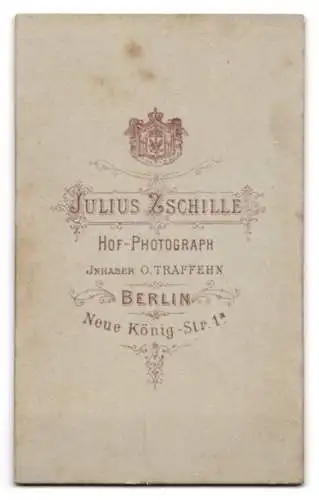 Fotografie Julius Zschille, Berlin, Neue König-Str. 1, Porträt eines Mannes mit Bart