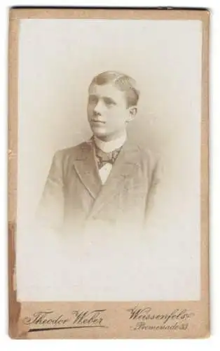 Fotografie Theodor Weber, Weissenfels, Promenade 33, Porträt eines jungen Mannes