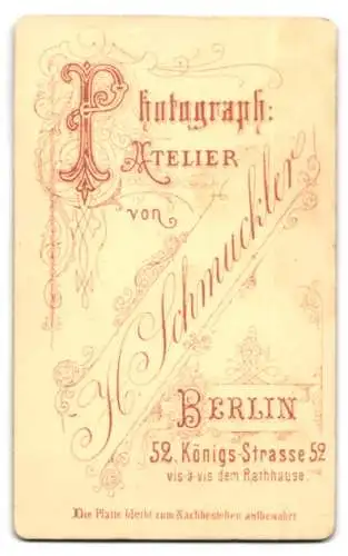 Fotografie H. Schmuckler, Berlin, Königs-Strasse 52, Porträt eines Herren mit Bart