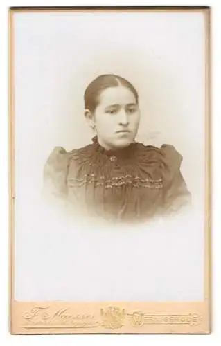 Fotografie F. Maesser, Wernigerode, Portrait einer jungen Frau