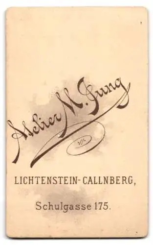 Fotografie M. Jung, Lichtenstein-Callnberg, Schulgasse 175, Porträt einer jungen Frau