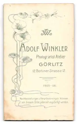 Fotografie Adolf Winkler, Görlitz, Berlinerstr. 12, Portrait einer Dame mit Spitzenkragen