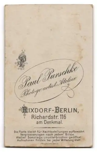 Fotografie Paul Purschke, Rixdorf-Berlin, Richardstr. 116, Porträt eines jungen Mannes