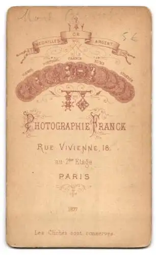 Fotografie Franck, Paris, Rue Vivienne 18, Porträt eines distinguierten Herrn