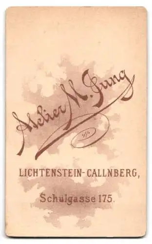 Fotografie M. Jung, Lichtenstein-Callnberg, Schulgasse 175, Porträt einer jungen Frau